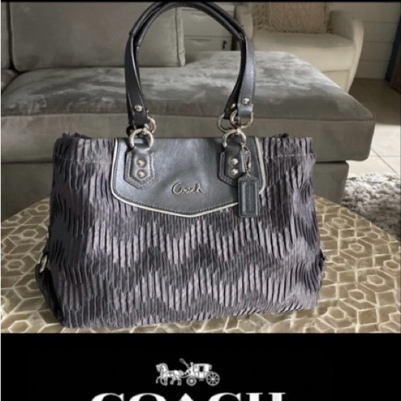 Coach Handbags - Genuine Vintage Coach Ashley Gathered Satin Satchel  HOBO Handbag
